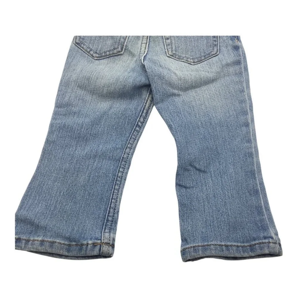 The Children's Place Blue Denim Jeans Baby Girl Size 18-24 Mos Bootcut‎ Stretch
